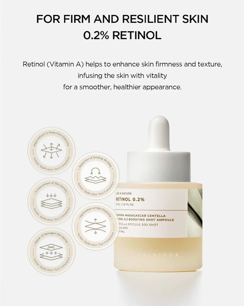 SKIN1004 Madagascar Centella Retinol 0.2 Boosting Shot Ampoule
